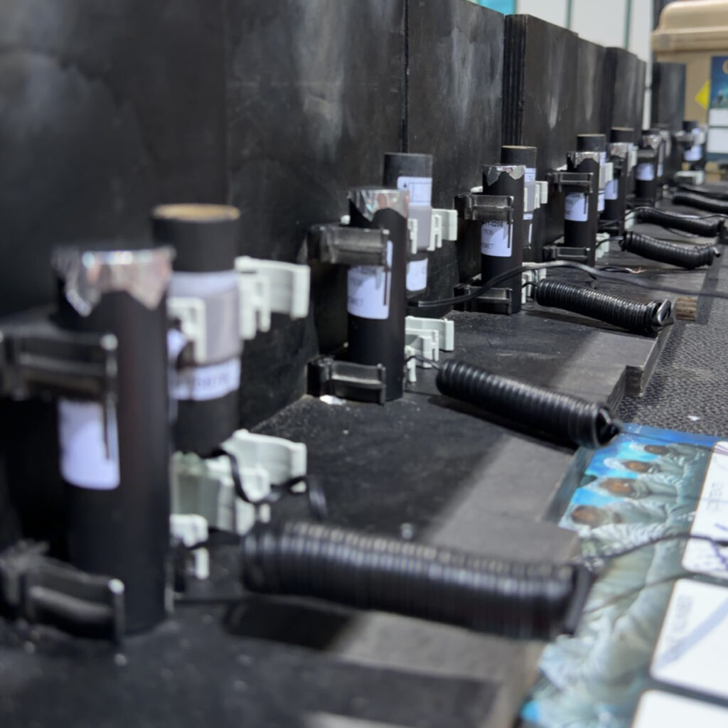 Pyroboards mit Pyrotechnischen Effekten für den Bühneneinsatz