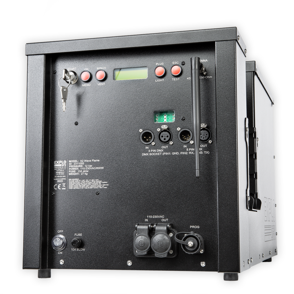 Explo SFX X2 Waveflame, moving Head Flame, Stage SFX